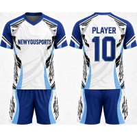 Arctic Edge Blue White Soccer Kit