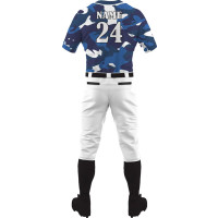 Blue White Elite Baseball Uniform