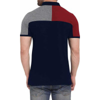 Polo Deportivo Azul Granate y Negro