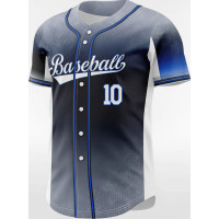 Schwarzes Baseballtrikot mit Nadelstreifen