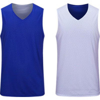 Blau-Weißes Performance Basketballtrikot