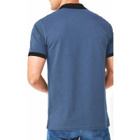 Blauw-Zwarte Heren Dual Tone Performance Polo