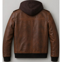 Men’s Vintage Brown Lambskin Leather Jacket – Distressed Biker Style - Sialwear International