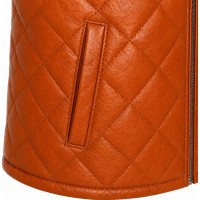 Men’s Tan Brown Lambskin Leather Puffer Jacket – Quilted Winter Coat - Sialwear International