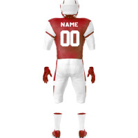 Wit Rood American Football Uniform