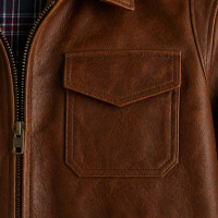 Men’s Brown Lambskin Leather Trucker Biker Jacket – Distressed Waxed - Sialwear International