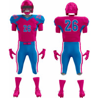 Pink Blue American Football Uniform