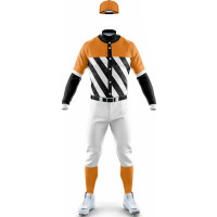 Wit-Zwarte Elite Baseball Uniform