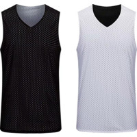 White and Black Performance Basketball Jersey