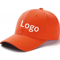 Gorra Deportiva Naranja con Letra Bordada