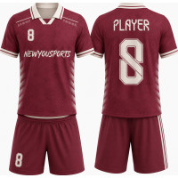 Heritage Fußballtrikot- und Shortset in Bordeaux