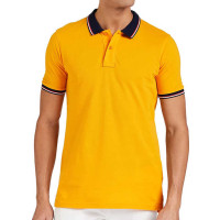 Geel Geometrisch Performance Polo Shirt