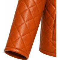 Men’s Tan Brown Lambskin Leather Puffer Jacket – Quilted Winter Coat - Sialwear International