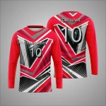 Красно-Серая Чёрная Спортивная Футболка С Узором Chevron New You Sports