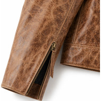 Men’s Brown Distressed Horsehide Leather Jacket – Vintage Two Pocket- Sialwear International