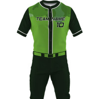 Elite Groene Baseball Uniform Set