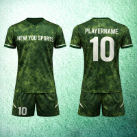 Зелёная Камуфляжная Футбольная Форма New You Sports