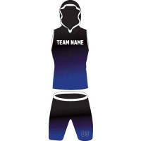 Schwarz-Dunkelblaue Performance-Uniform