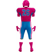 Pink Blue American Football Uniform