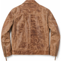 Men’s Brown Distressed Horsehide Leather Jacket – Vintage Two Pocket- Sialwear International