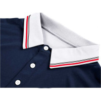 Dunkelblau Weißes Performance Polo Shirt