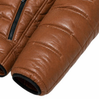 Quilted Sheep Nappa Leather Bomber Jacket – Insulated Puffer Style- Sialwear International