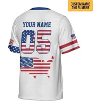 Maillot Blanc et Rouge de Flag Football