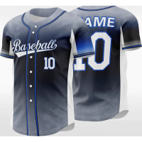Schwarzes Baseballtrikot mit Nadelstreifen