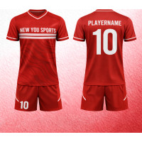Uniforme De Football Rouge Motif Ondulé New You Sports
