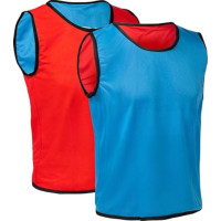 Chasuble d’Entraînement Football Rouge et Bleu