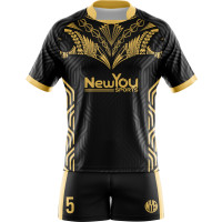Uniforme De Rugby Negro Dorado Tribal Elite New You Sports