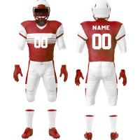 Wit Rood American Football Uniform