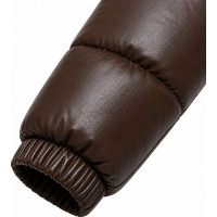 Men’s Sheep Leather Puffer Jacket – Detachable Hood & Winter Outerwear - Sialwear International