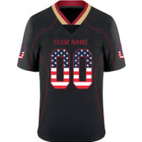 Black & Red Flag Football Jersey