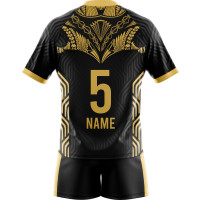 Uniforme De Rugby Negro Dorado Tribal Elite New You Sports