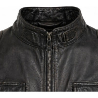 Men’s Vintage Distressed Cowhide Leather Jacket – Soft Real Leather - Sialwear International