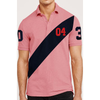 Pink-Schwarzes Performance Polo