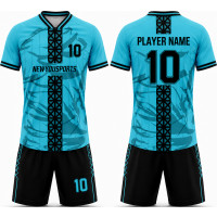 Ensemble de Football Aqua à Bande Géométrique