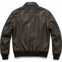 Men’s Distressed Brown Cowhide A2 Leather Bomber Jacket – Military Style - Sialwear International