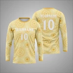 Жёлтая Спортивная Футболка С Узором Мандала С Длинным Рукавом New You Sports