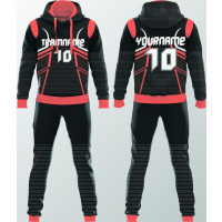 Chándal Negro Rojo Con Rayas Cyber Personalizado New You Sports
