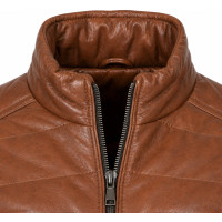 Men’s Timber Genuine Leather Quilted Puffer Jacket – Zip Front - Sialwear International