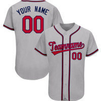 Jersey de Béisbol Blanco y Rojo con Rayas