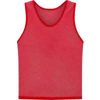 Peto de entrenamiento de fútbol rojo de malla