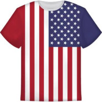 Camiseta Deportiva Inspirada en Bandera Americana