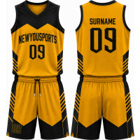 Maillot de Basketball Or et Noir