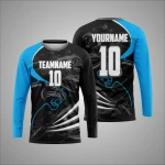 T Shirt Sport Noir Bleu Panthère Personnalisé New You Sports
