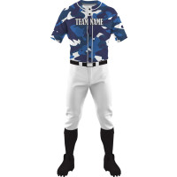 Blue White Elite Baseball Uniform