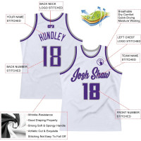 White Purple Basketball Jersey