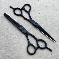 Black Professional Hair Cutting Scissors
